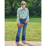 Mint Bucking Horse Long Sleeve