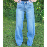 Flying Monkey Mid Rise Palazzo Jeans