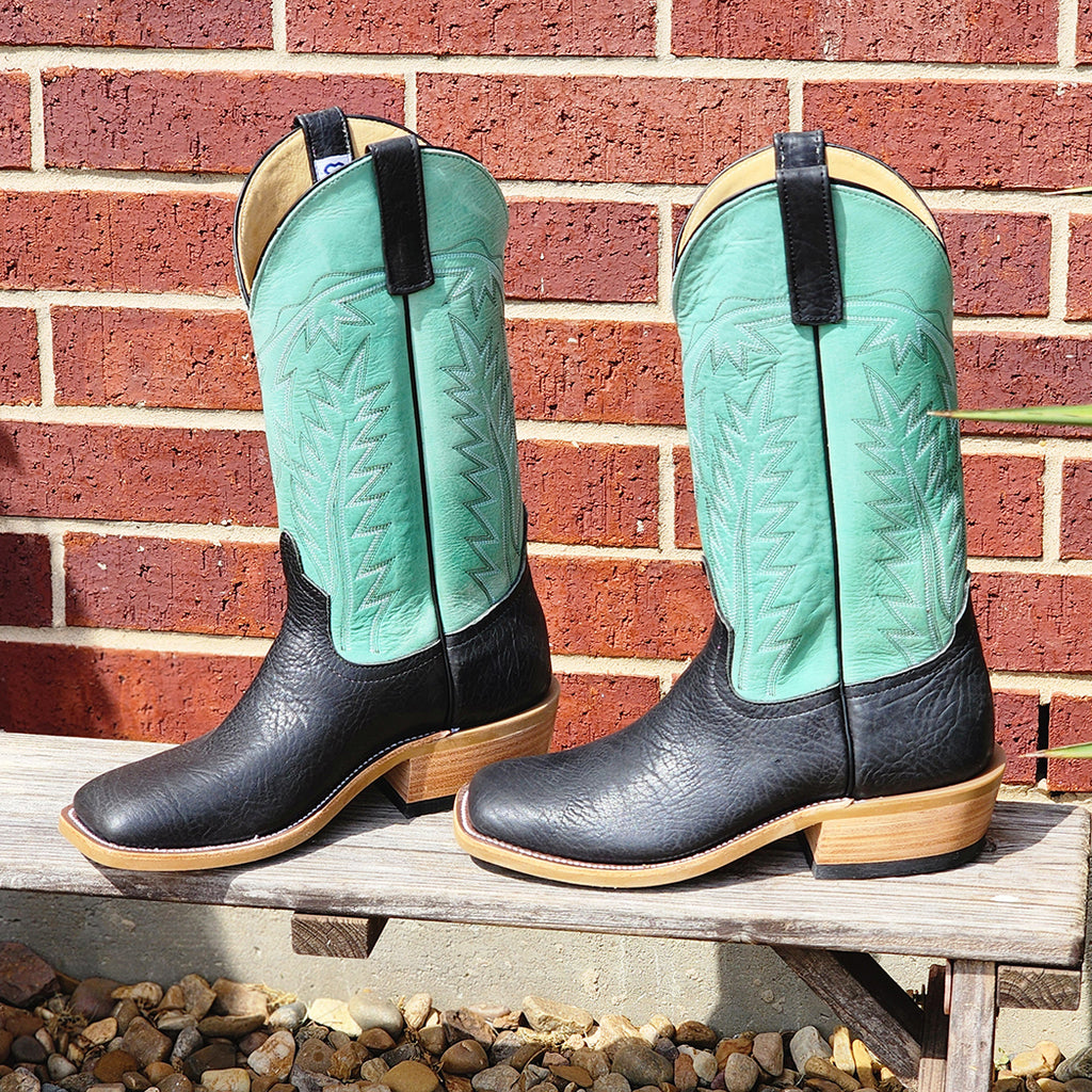 Anderson Bean Black Oiled Shoulder Boots