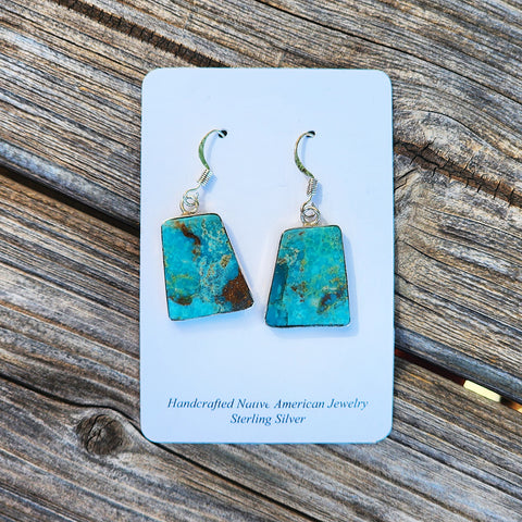 " Brittney " Santo Domingo Turquoise Earrings