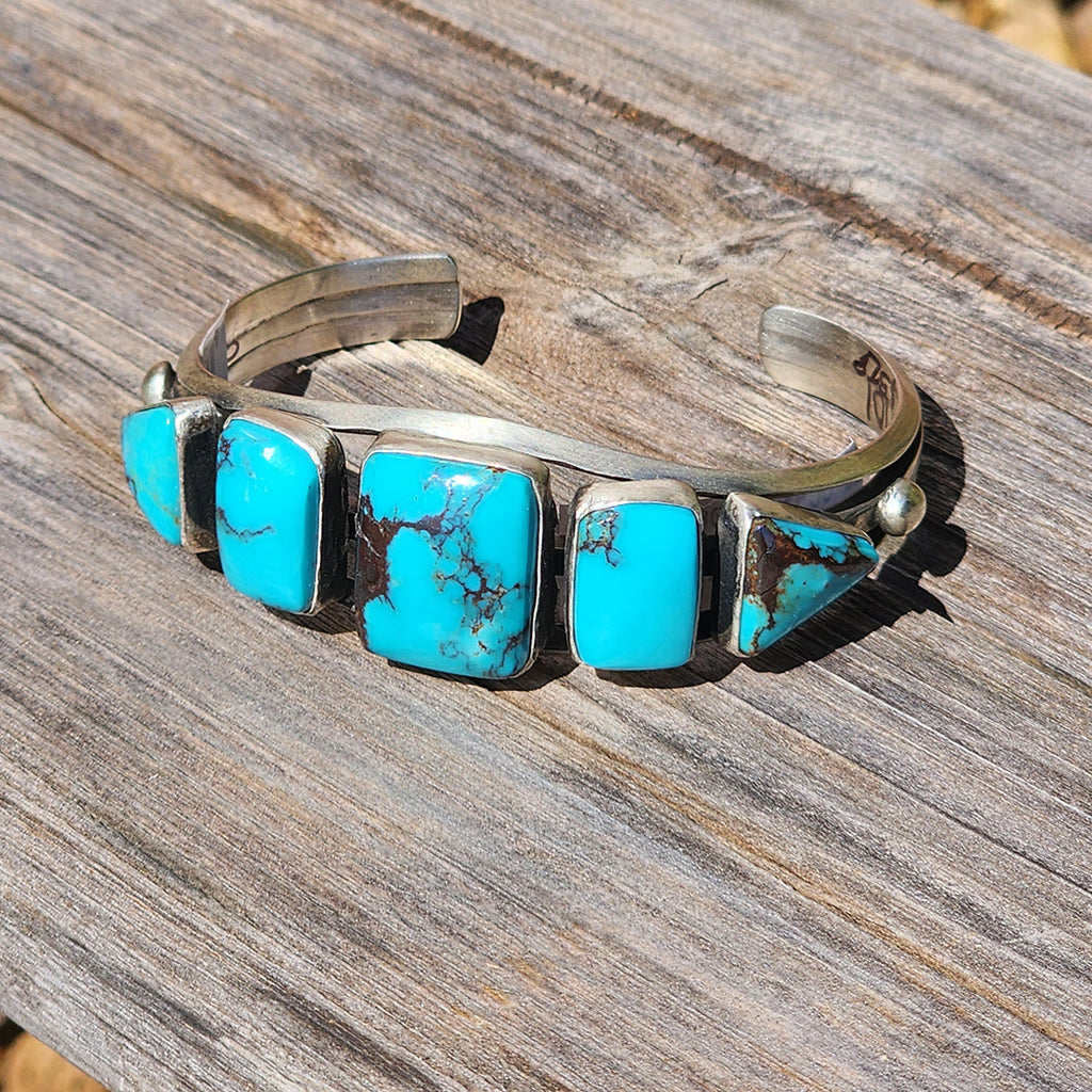 " Oliver " 5 Stone Turquoise Cuff