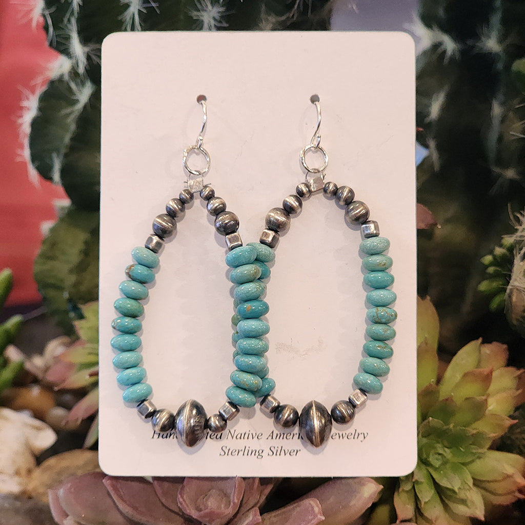 " Belinda " Tear Drop Turquoise Dangles