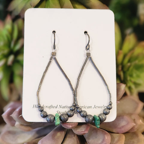 " Jess " Turquoise Tear Drop Dangles