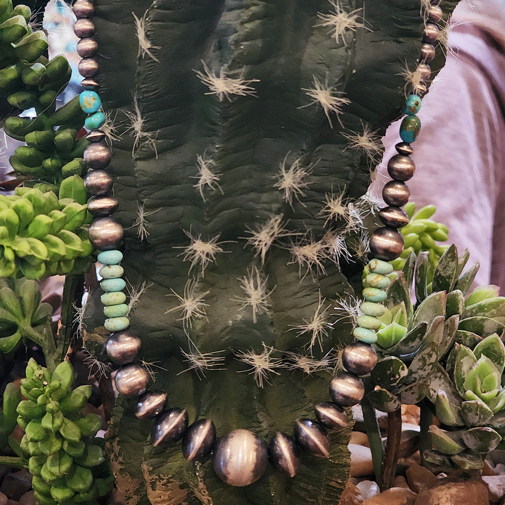 " Jose " Turquoise & Navajo Pearl Necklace