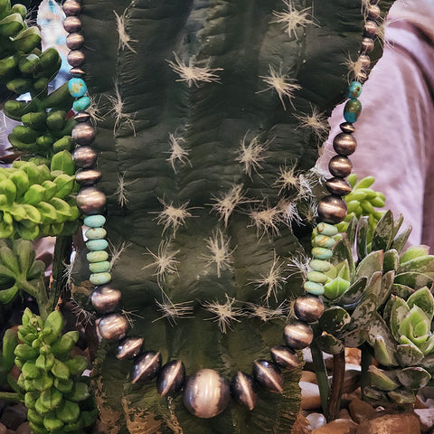 " Jose " Turquoise & Navajo Pearl Necklace