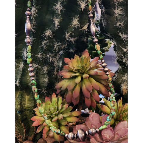 " Blythe " Sonoran Gold & Navajo Pearl Necklace