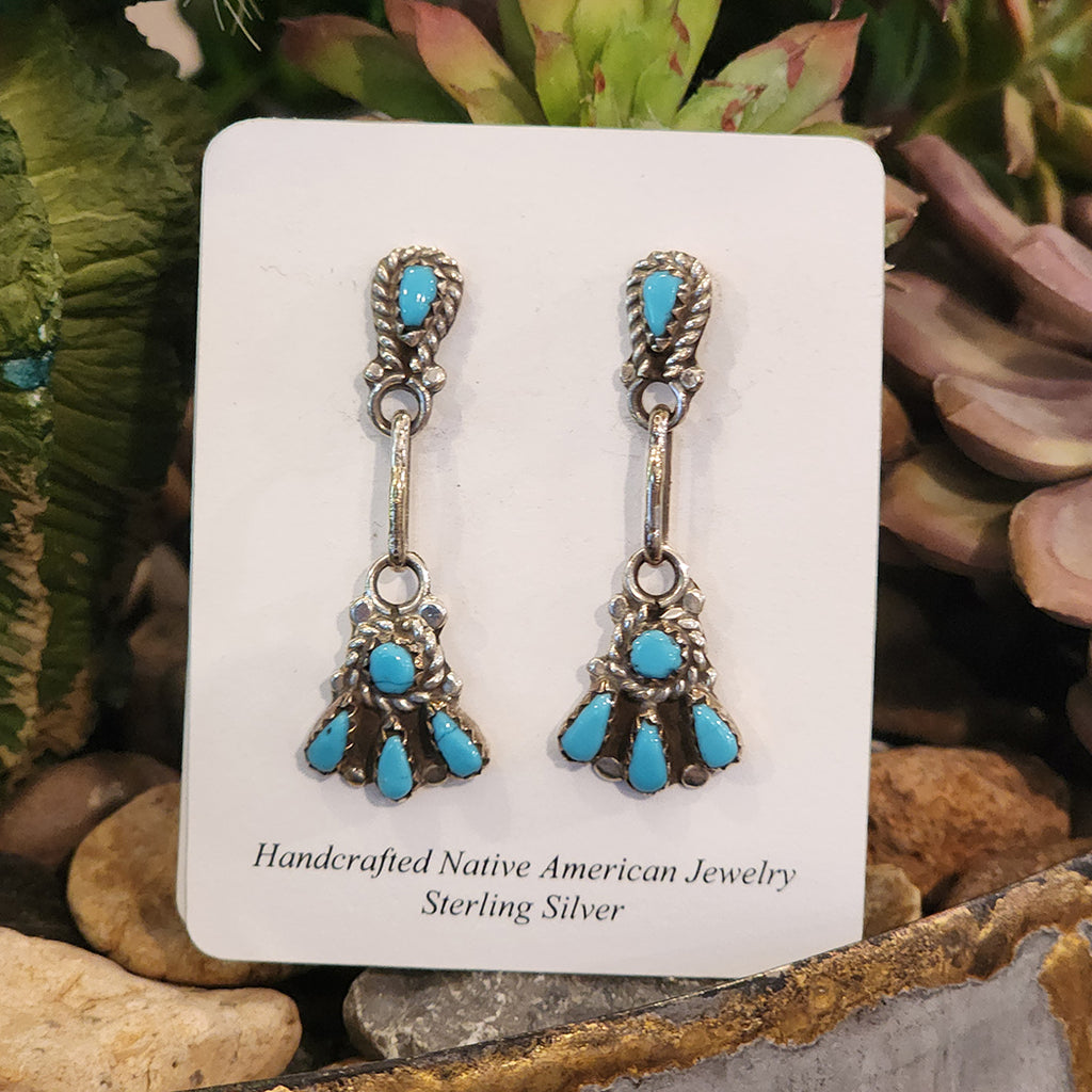 " Gaspen " Zuni Turquoise Dangles
