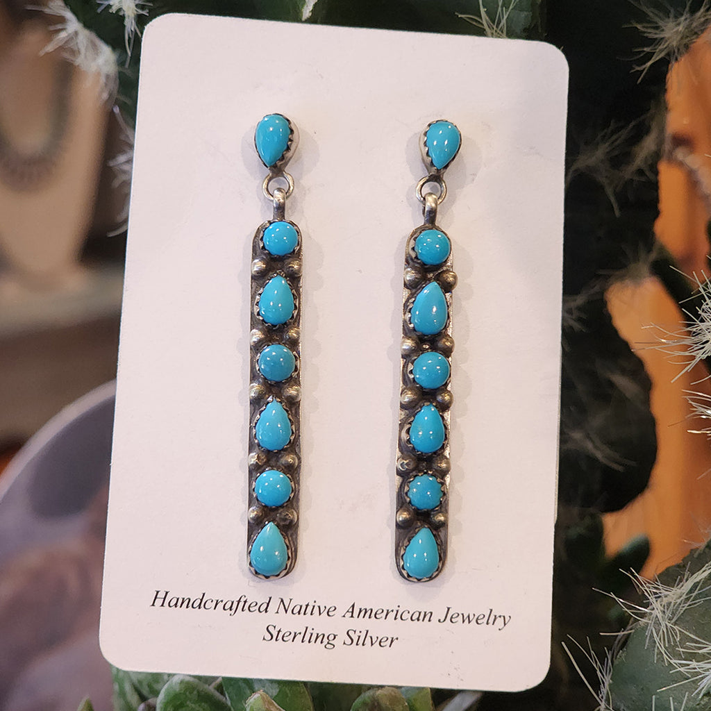 " Vera " Blue Ridge Turquoise Dangles