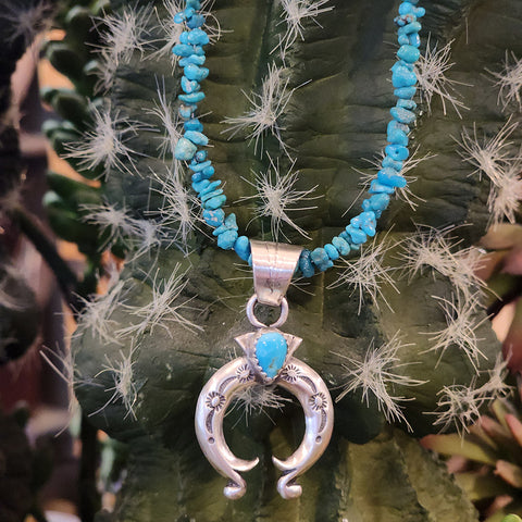 " Hanna " Natural Turquoise Necklace w/ Naja