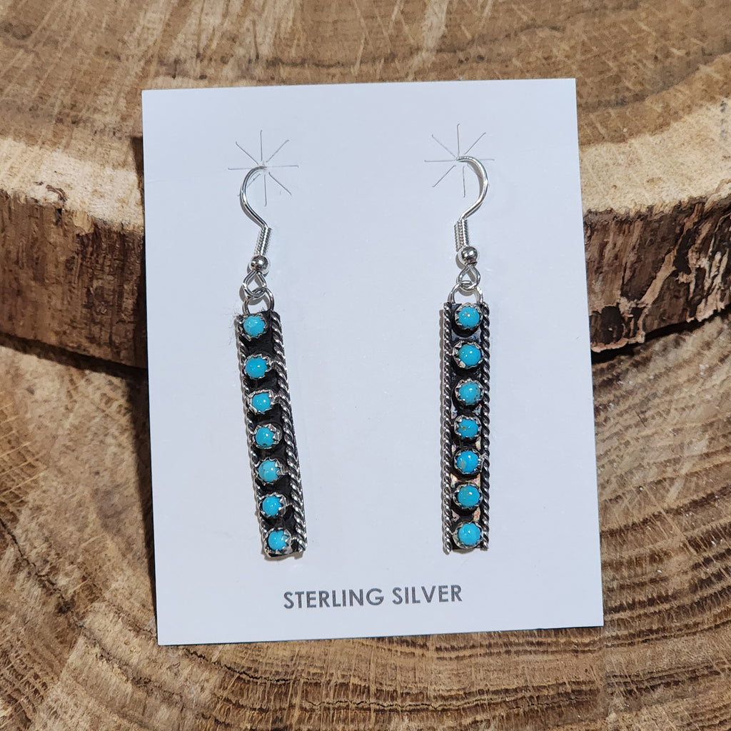 " Betty " Snake Eye Turquoise Dangles
