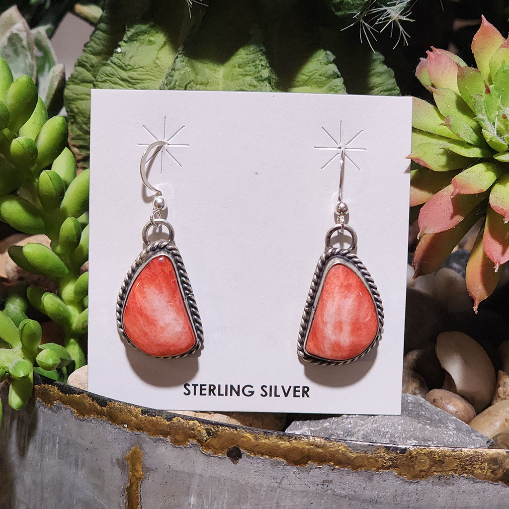 " Finley " Red Spiny Dangles