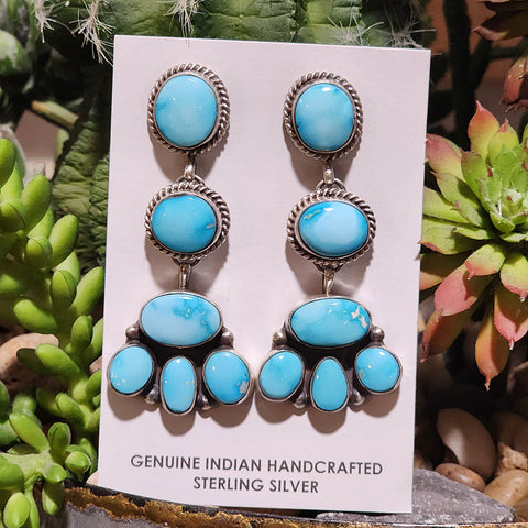 " Anadargo" Large Turquoise Dangles