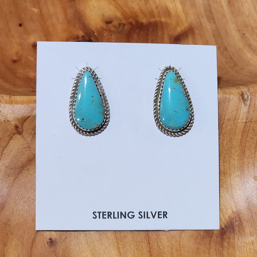 " Annie " Turquoise Teardrop Studs