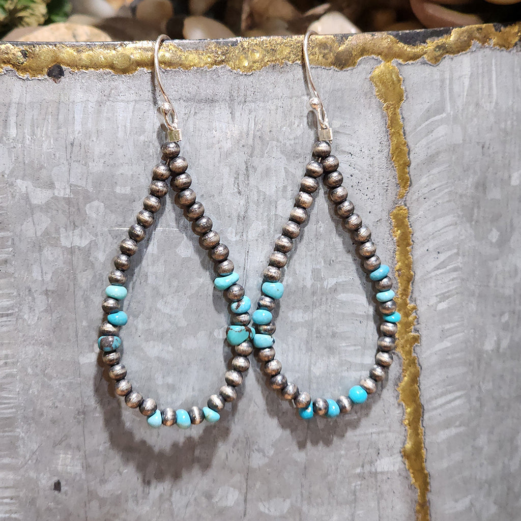 " Claudia " Cloud Mountain Turquoise Dangles