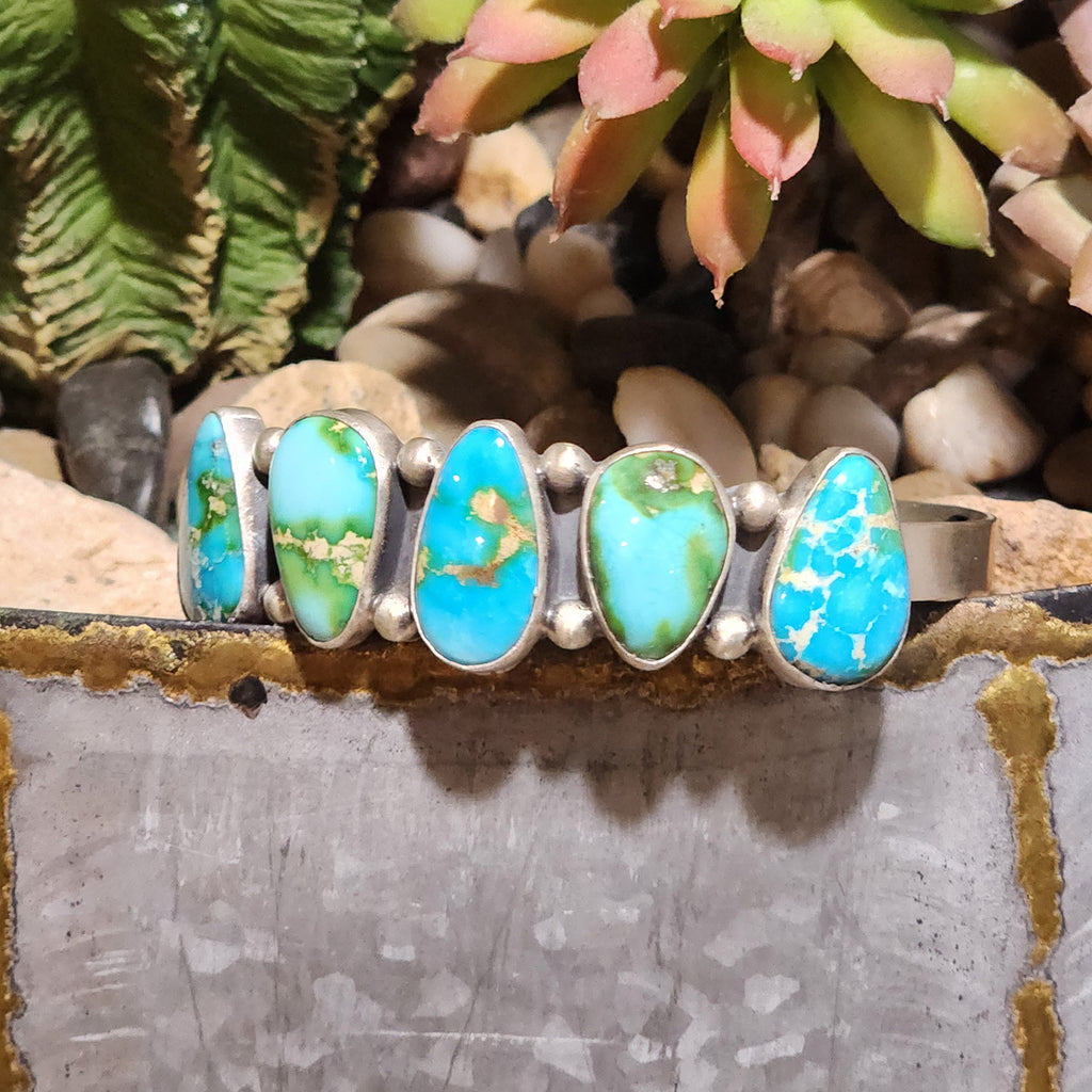 " Sandra " Sonoran Gold Turquoise Cuff