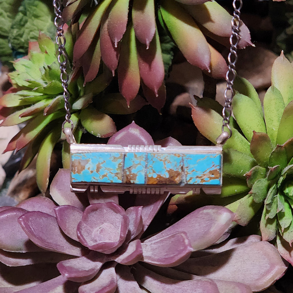 " Hanna " #8 Turquoise Bar Necklace