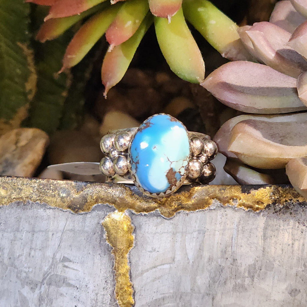 " Darleen " Golden Hills Turquoise Ring