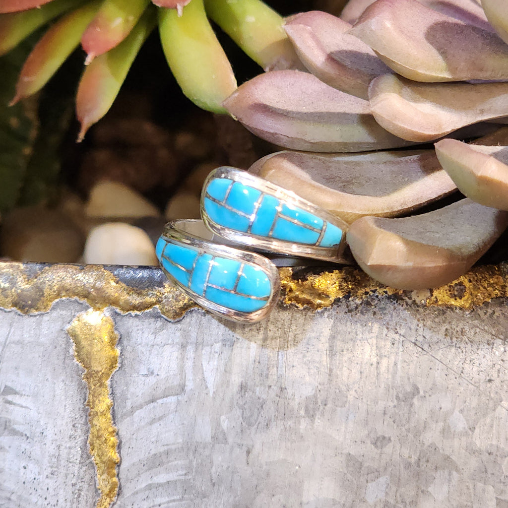 " Clancy " Inlay Turquoise Ring