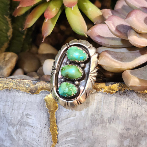 " Xena " 3 Stone Sonoran Gold Ring