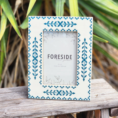 4 x 6 Botanical Blue Frame
