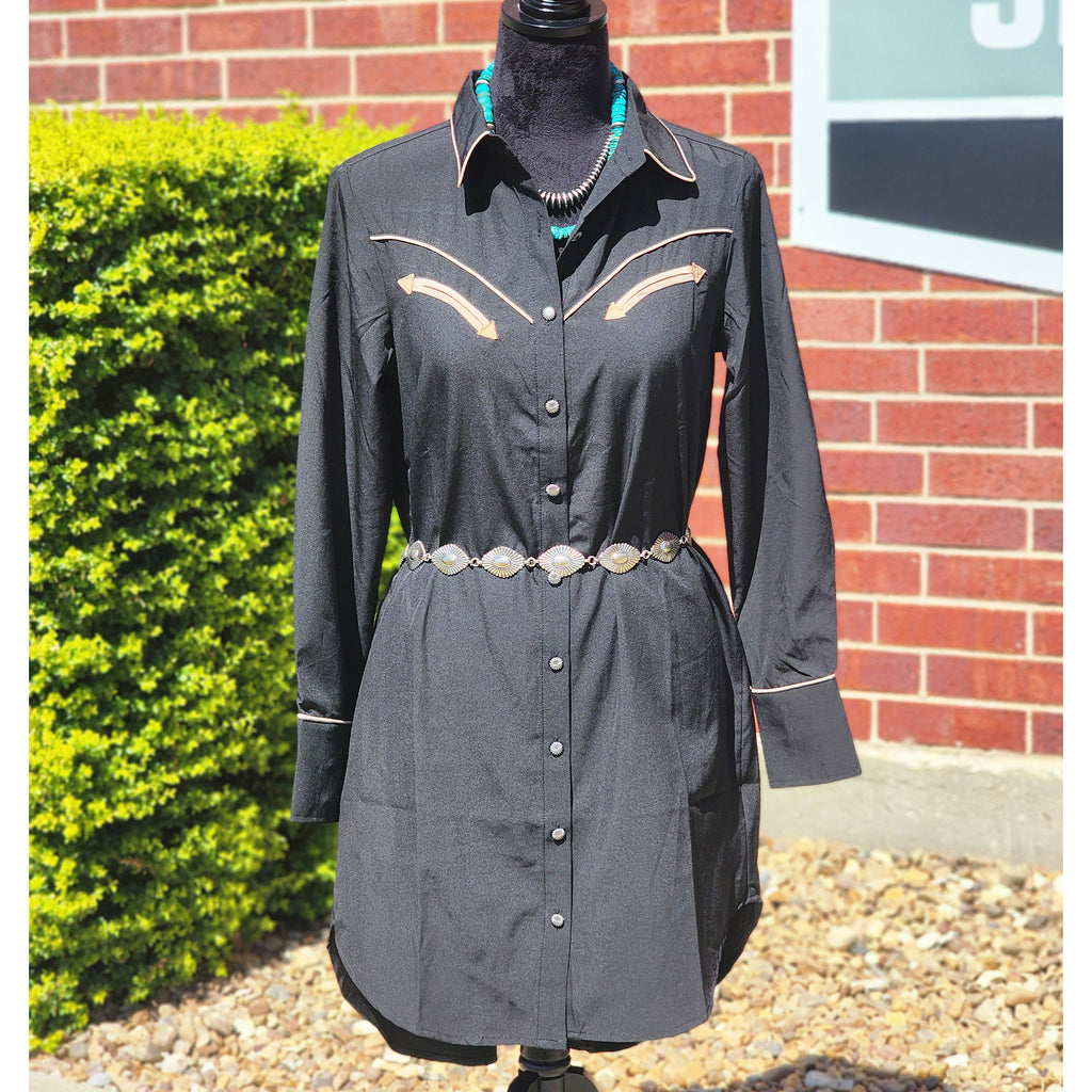 Black & Tan Retro Dress