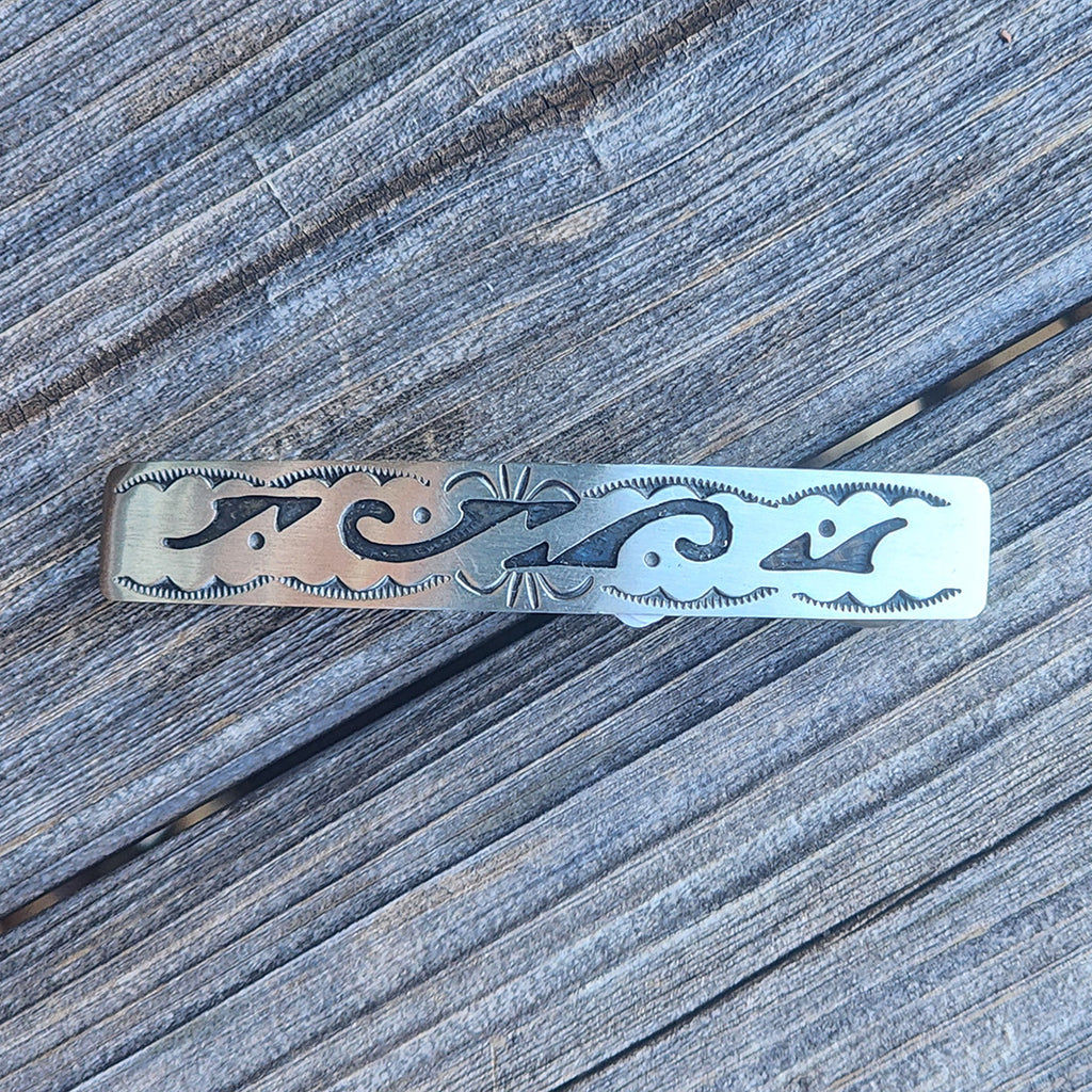 " Tess " Silver Barrette