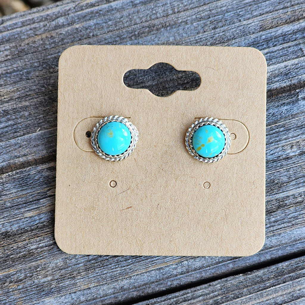 " Rita " Kingman Turquoise Studs