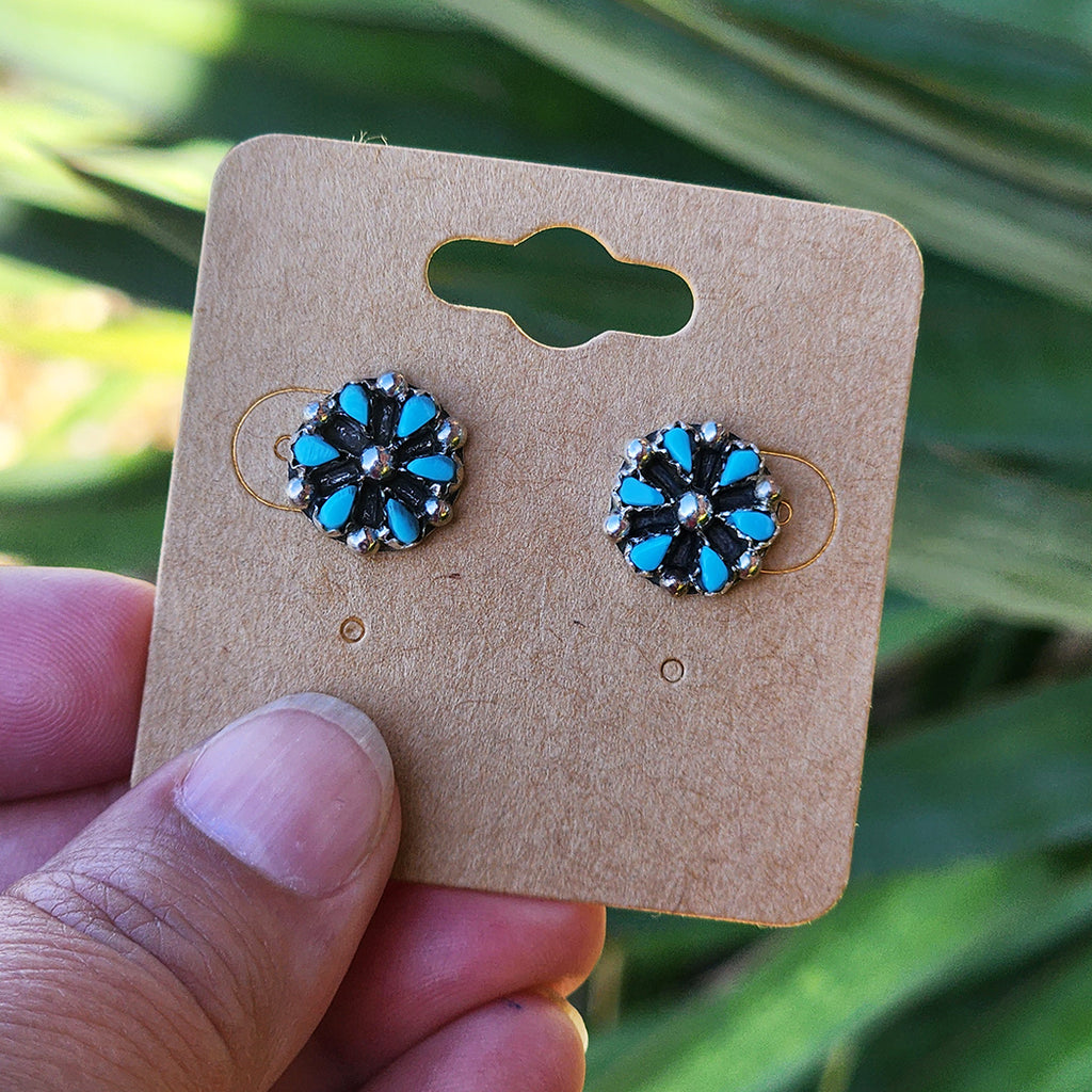 " Allie " Zuni Mini Cluster Studs