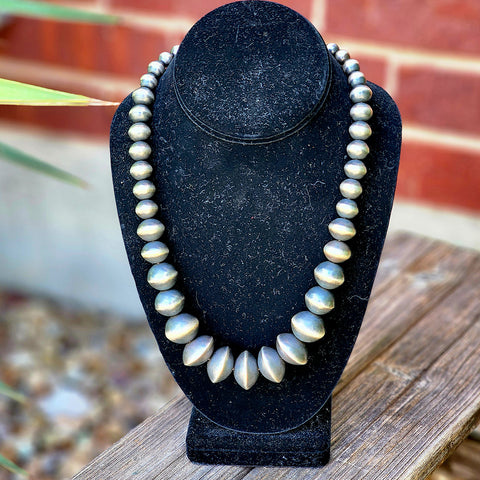 " Rose " Large Navajo Disc Necklace