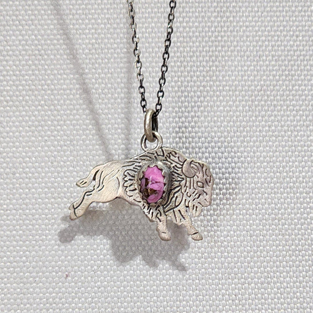 " Sam " Cotton Candy Buffalo Necklace