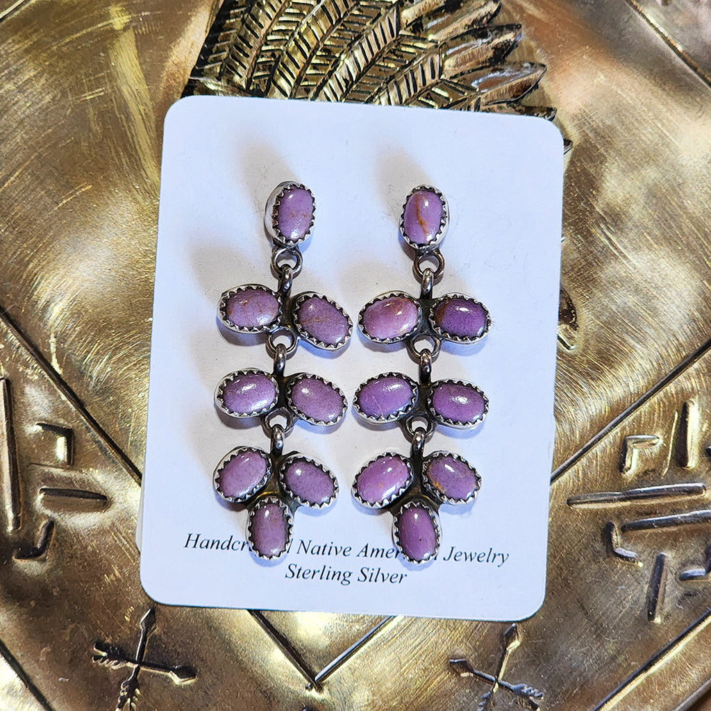 " Vera " Purple Desert Earrings