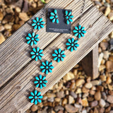 " Sierra " Large Turquoise Cluster Lariat Set