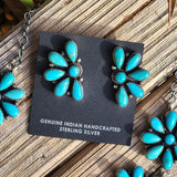 " Sierra " Large Turquoise Cluster Lariat Set