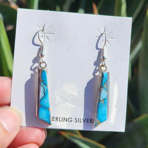 "Lila" Ice Blue Dahlia Earrings