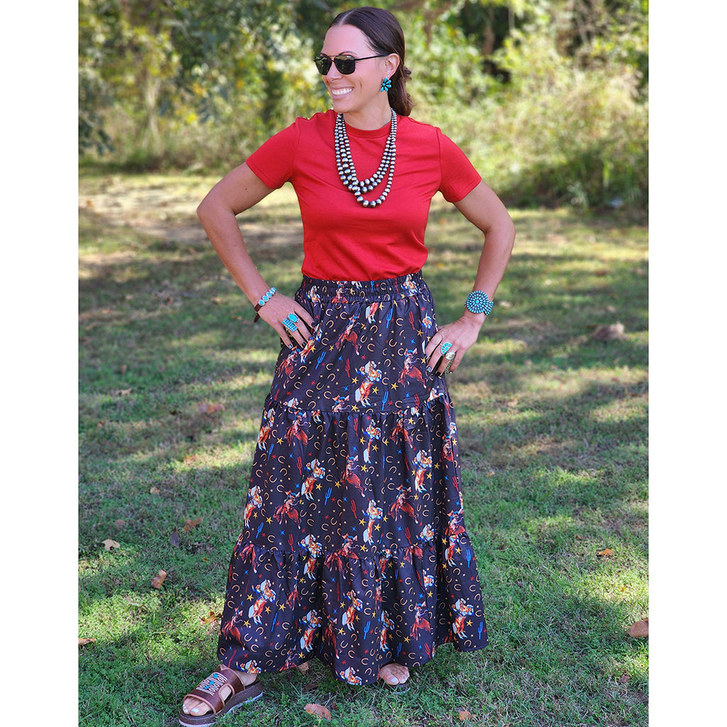 Black Star Cowboy Skirt