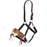 Tooled and Hide Noseband Nylon Halter