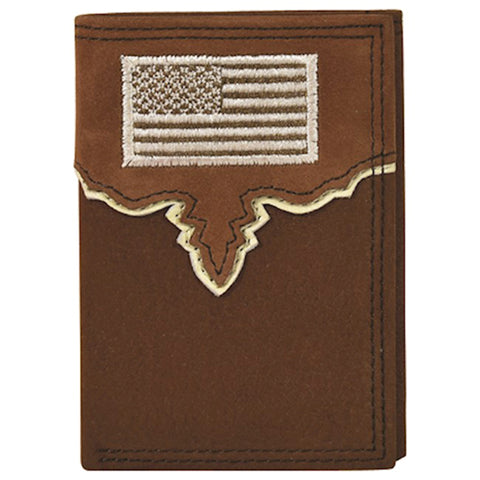 Justin Men's USA Flag Trifold Wallet