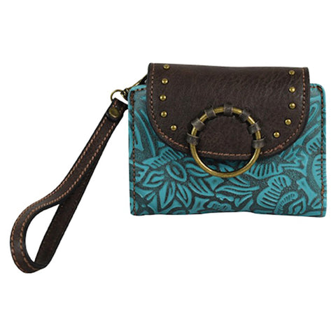 Turquoise Tooled Wallet