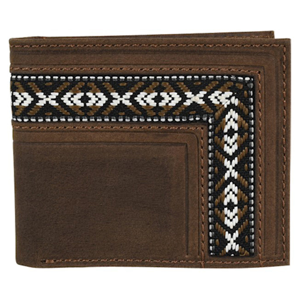 Justin Men's Bifold Aztec Trim Wallet