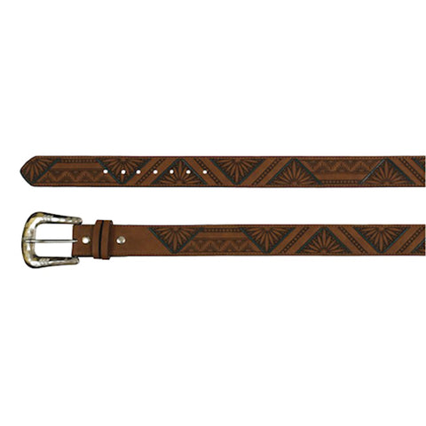 Catchfly Women's Caramel Geometric Belt