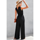 Women's Black V Jumpsuit