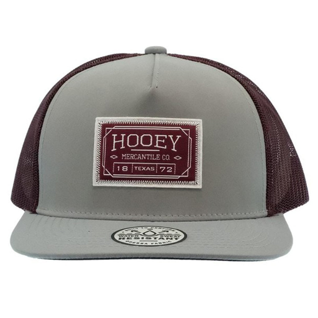 Hooey Maroon/Grey Patch Cap