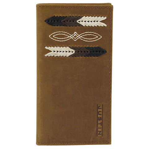 Justin Jr Rodeo Embroidered Chevron Wallet