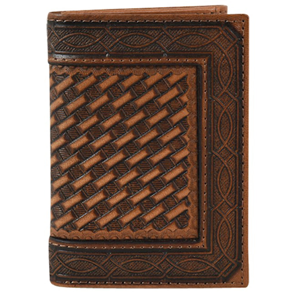 Justin Men's Whipstitch Trifold Wallet