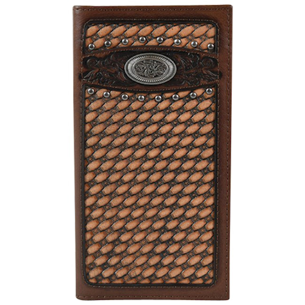 Justin Men's Basketweave Rodeo Wallet