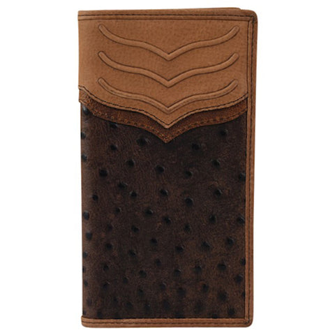 Tony Lama Weathered Ostrich Wallet