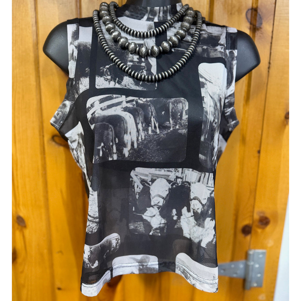 Black and White Hereford Tank