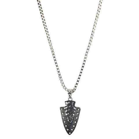 Justin Men's Silver Arrowhead Necklace