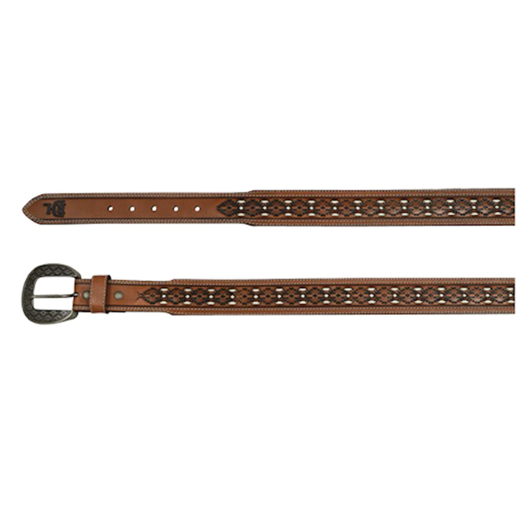 Red Dirt Men's Tooled Inlay Belt