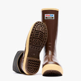 Front view of the XTRATUF Men’s 15-inch Legacy Boot showing the tall brown rubber shaft, reinforced toe, and slip-resistant outsole.
